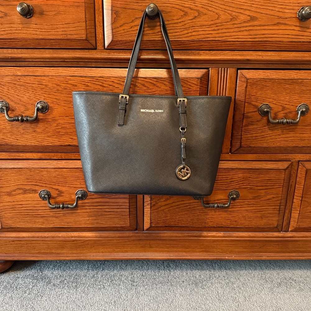Michael Kors Black Leather Tote